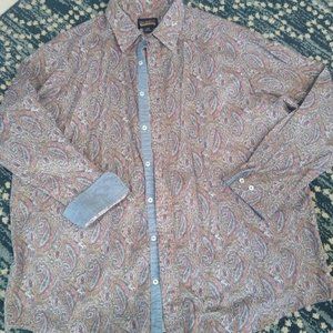 Daniel Cremieux Men's Casual Button Down Paisley Dress Shirt Size 2X B